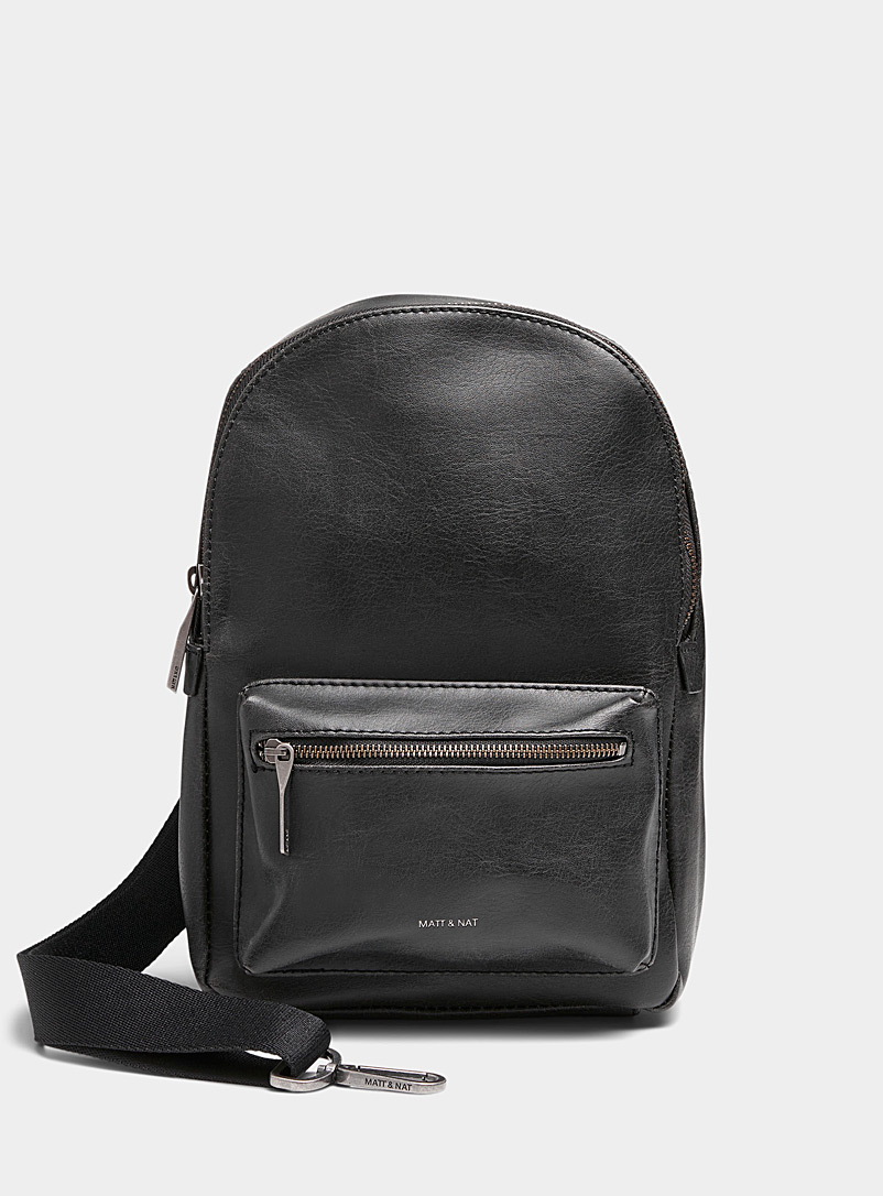 Matt & Nat Black Voas shoulder-strap backpack for men