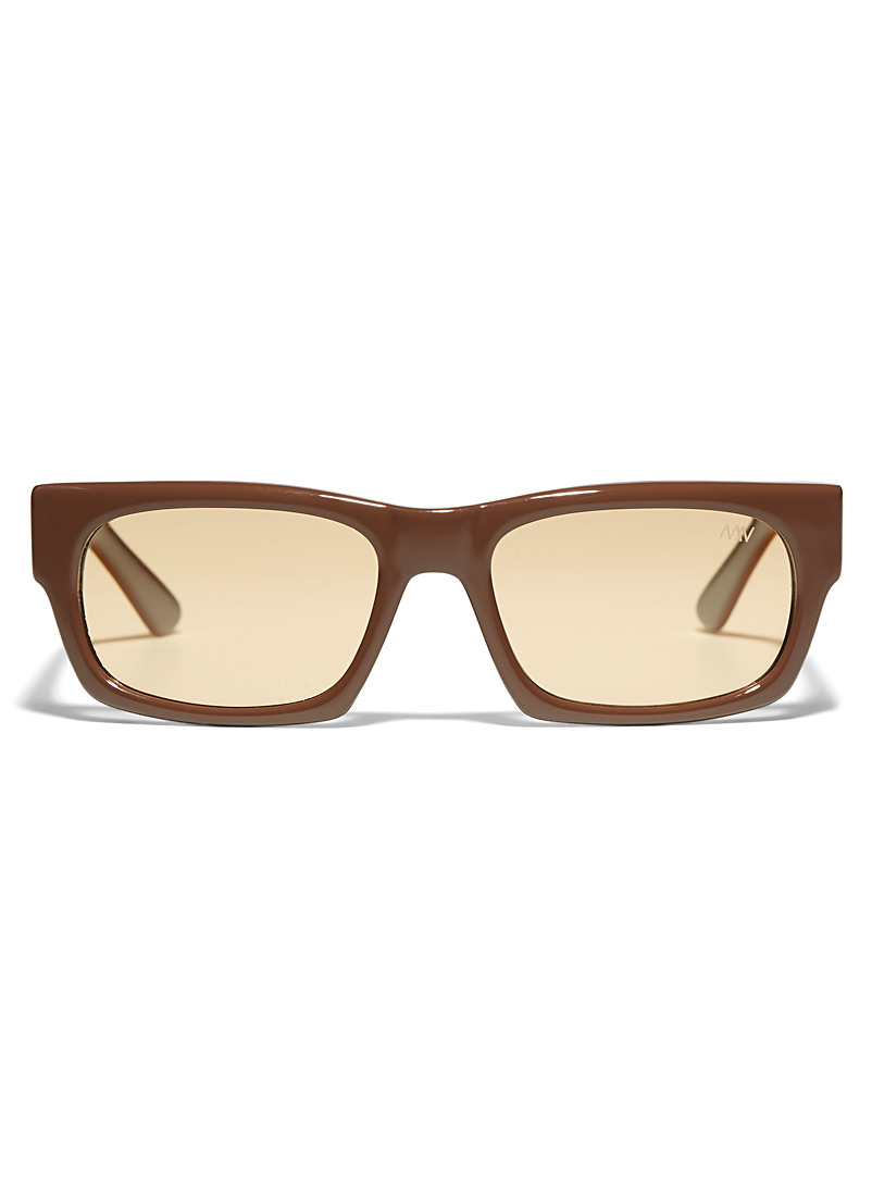 Matt & Nat Dark Brown Shiba rectangular sunglasses for men
