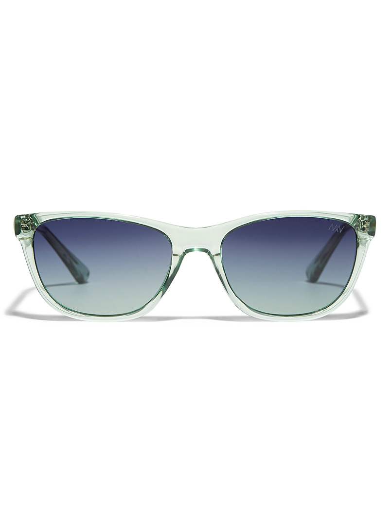 Matt & Nat Lime Green Boe semi-oval sunglasses for men