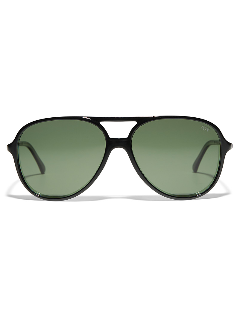Matt & Nat Black Orie aviator sunglasses for men