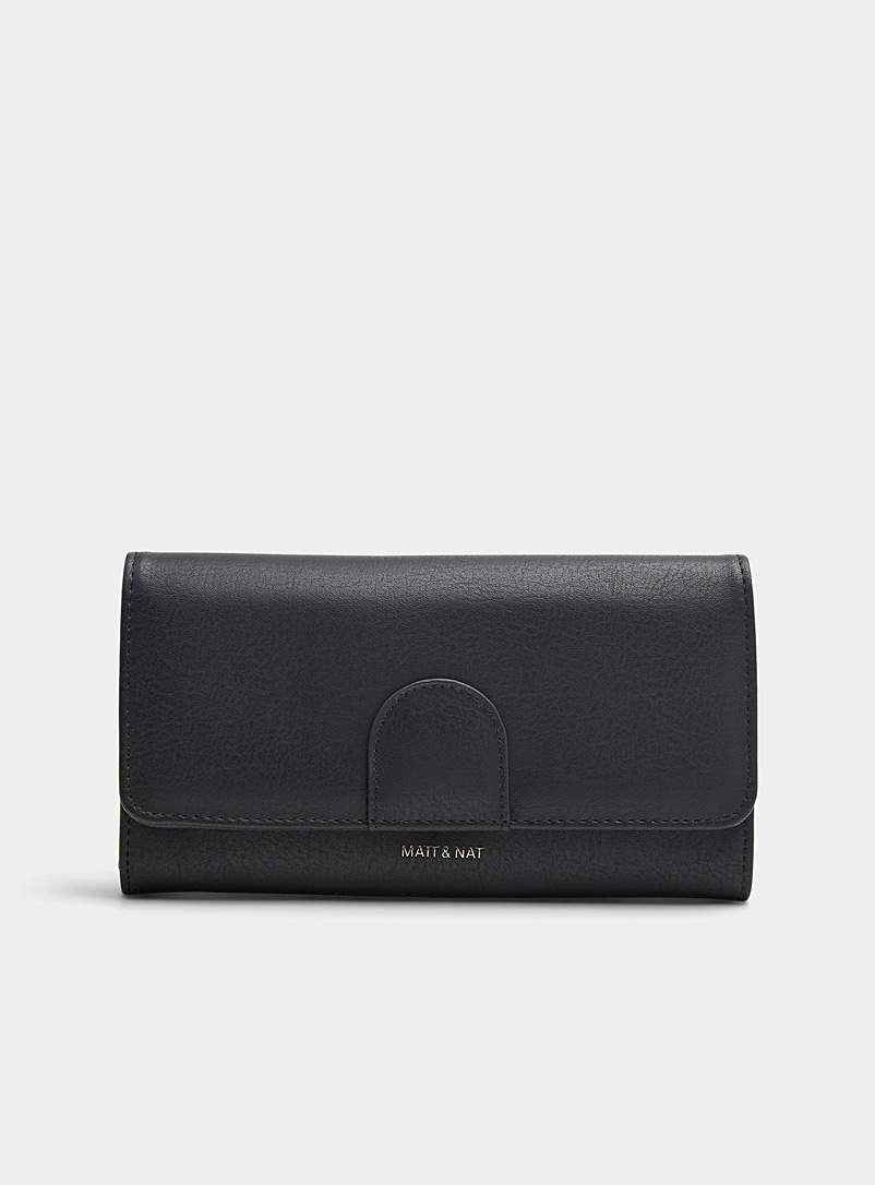 Matt & Nat Black Mellow bi-fold wallet for women