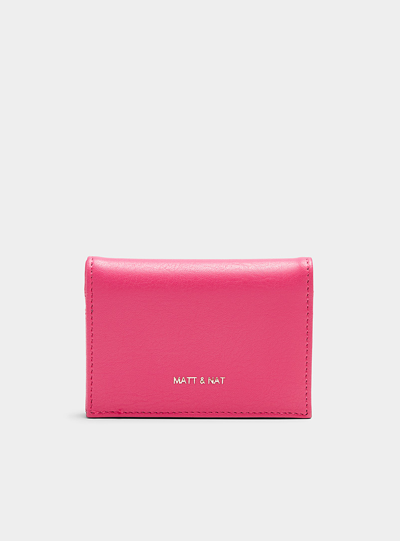 Matt & Nat Medium Pink Liz bi-fold cardholder for women