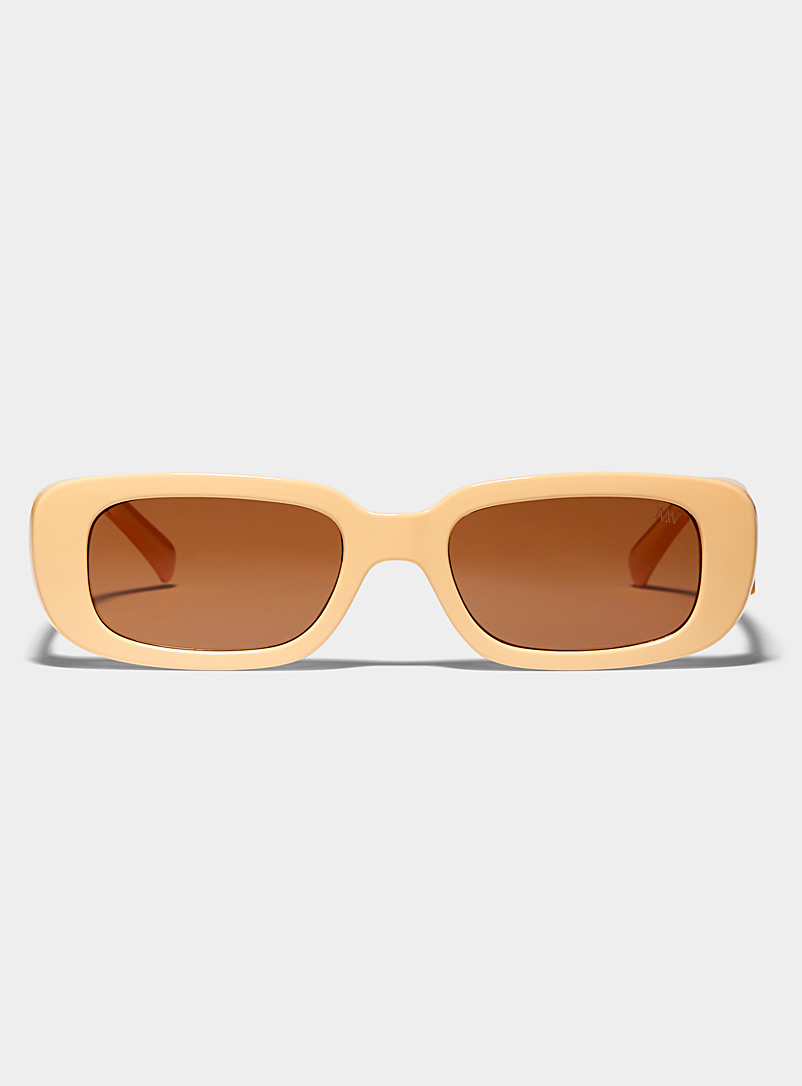Matt & Nat: Les lunettes de soleil rectangulaires Kiin Jaune foncé pour homme