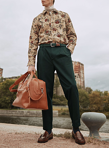 Women's Classy Large Brown Leather "DAVID JONES" Designer Shoulder  Bag Purse