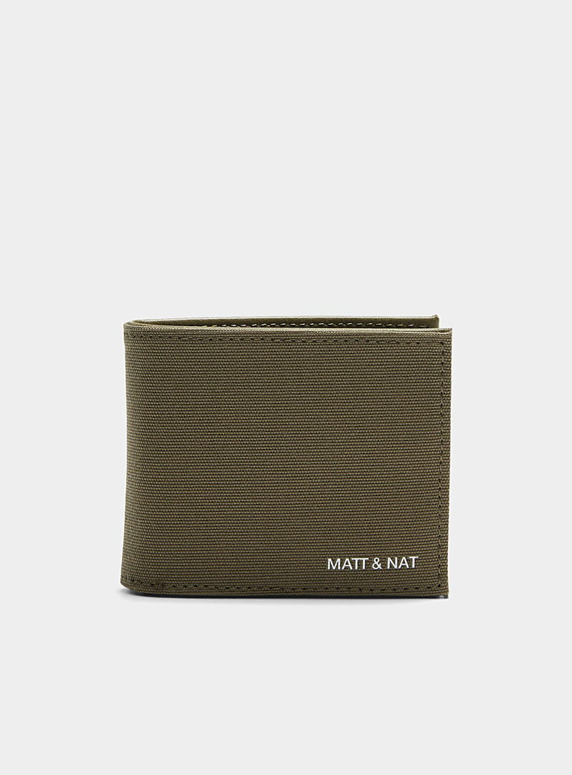 Matt & Nat Green Rubben natural-toned wallet for men