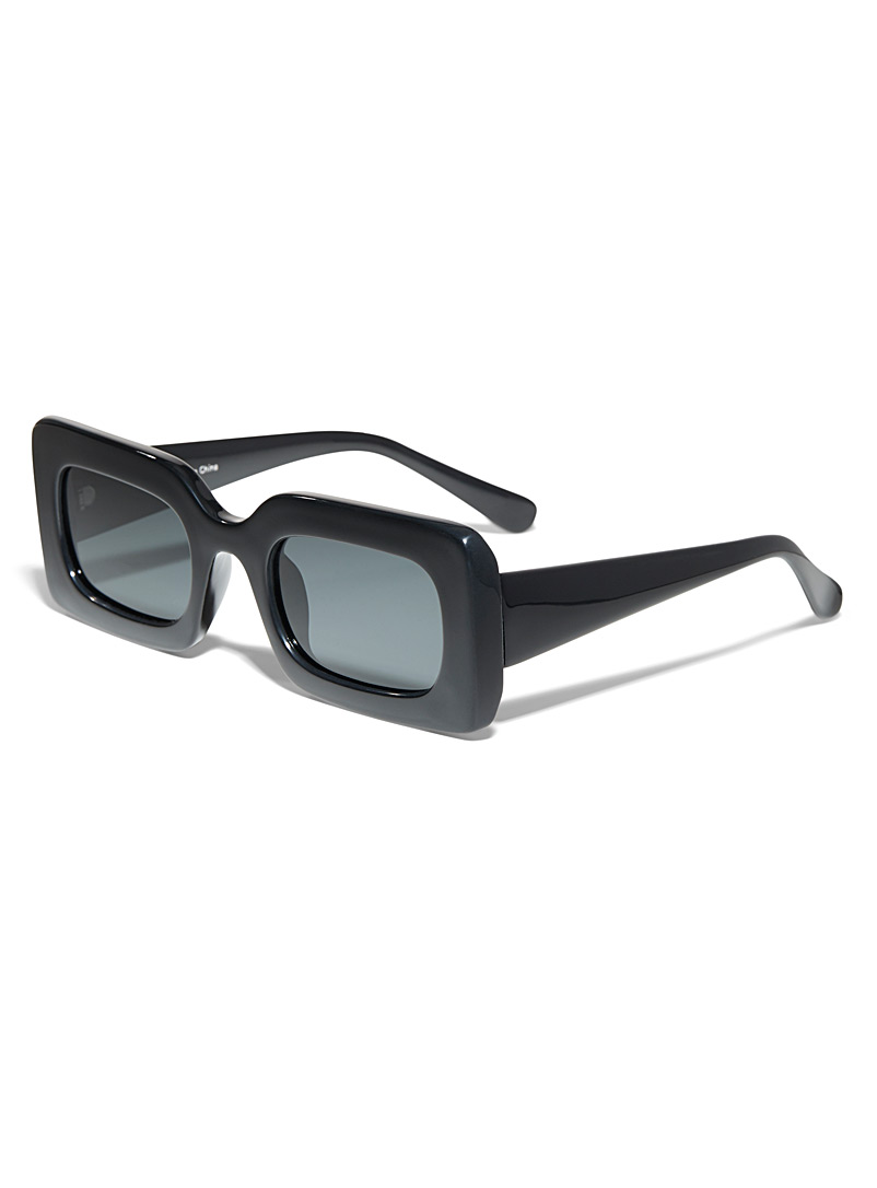 Matt & Nat: Les lunettes de soleil rectangulaires Tito Noir pour femme