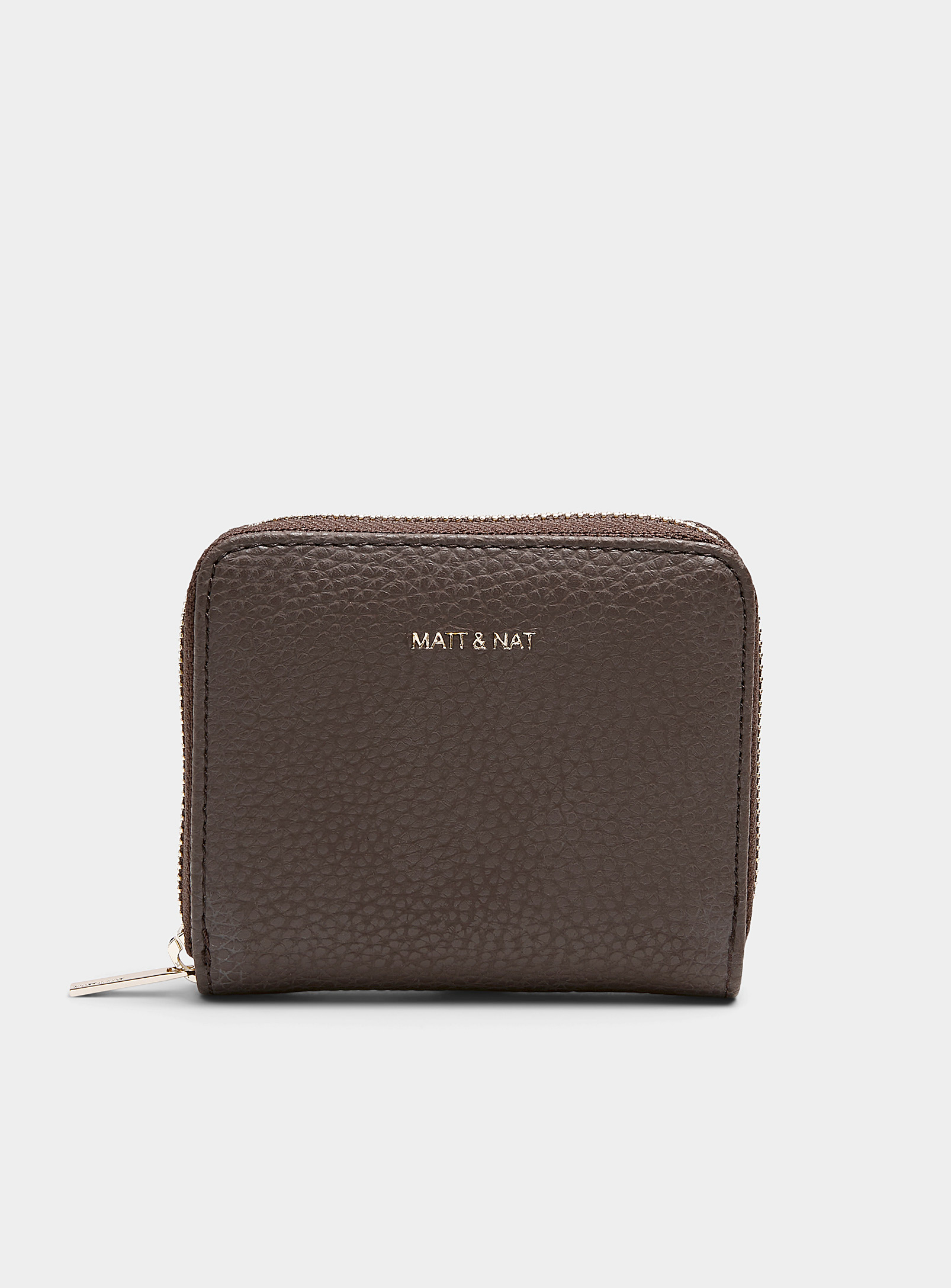 Matt & Nat Rue Mini Wallet In Medium Brown