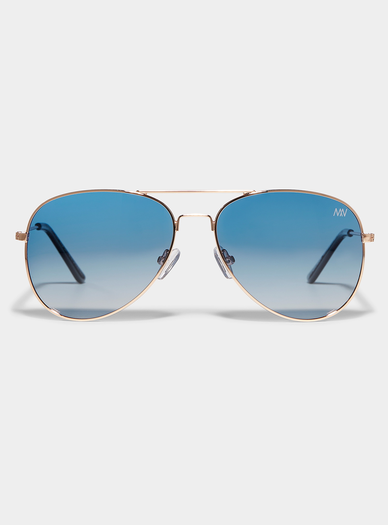 Matt & Nat Sadie Aviator Sunglasses In Patterned Blue