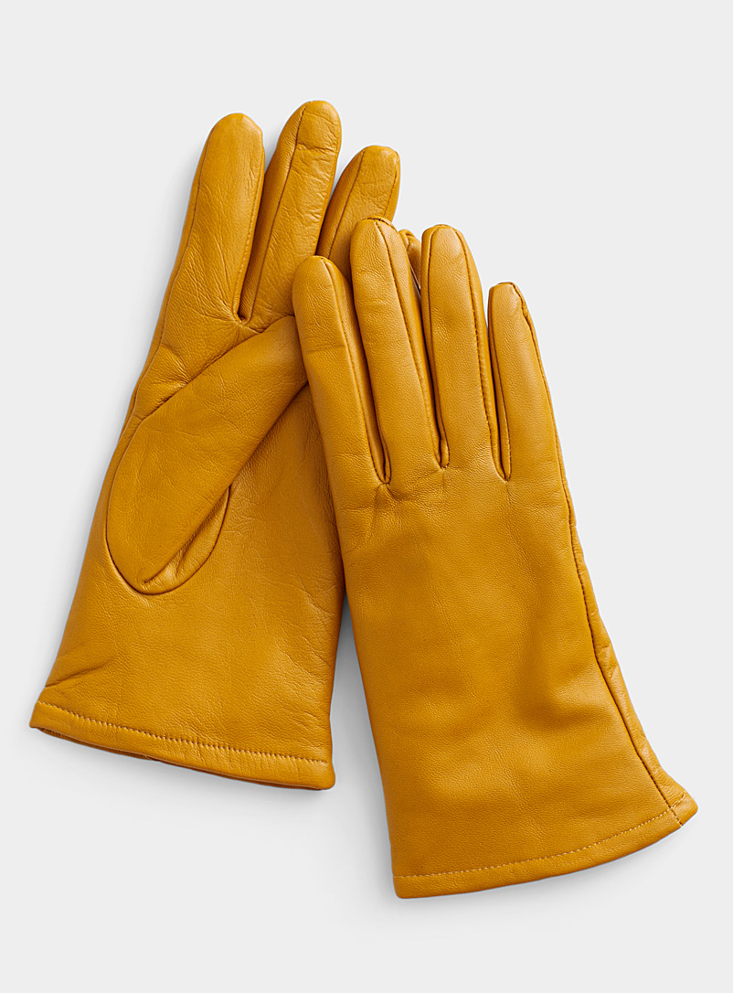 Le gant cuir chauffe-poignet côtelé, Simons, Magasinez des Gants et  Mitaines en Cuir et Suède pour Femme