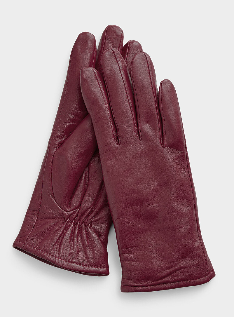 Monochrome leather gloves | Simons | Shop Women's Suede & Leather