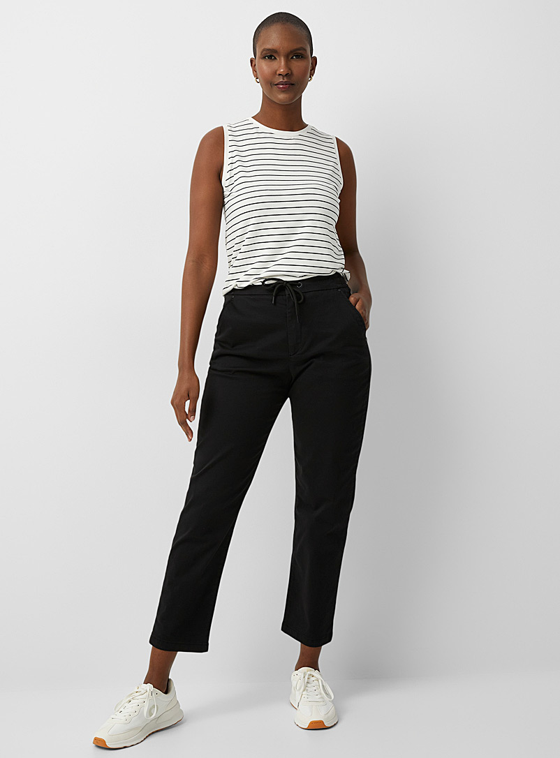 Mavi Black Hannah elastic waistband pant for women