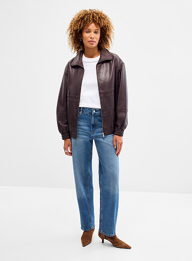 Mavi: Le jean bleu classique Nica <b>Coupe : jambe ballon, taille haute</b> Bleu moyen - Ardoise pour femme
