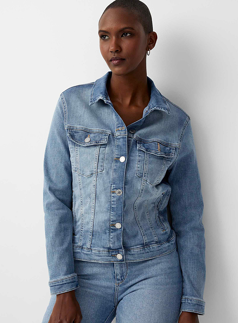 Mavi: La veste denim délavé Katy Bleu pour femme