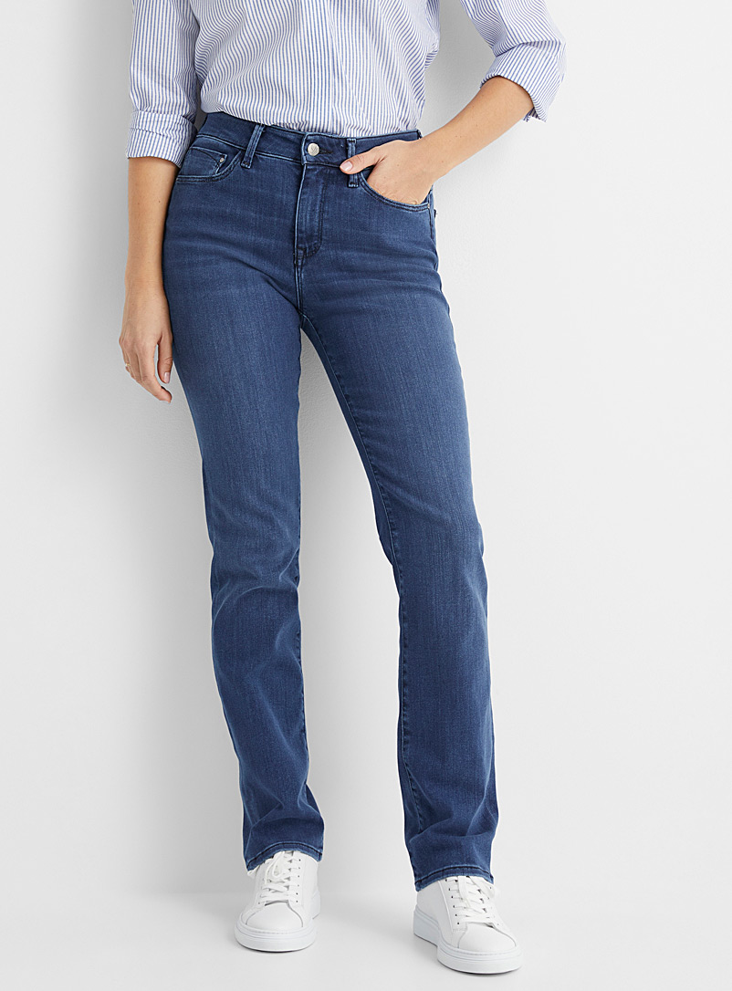 straight high rise jeans