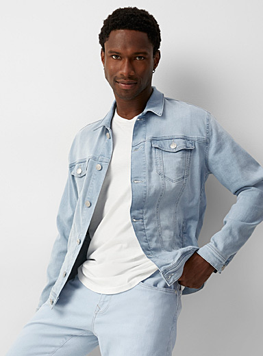 Ash grey knit jean jacket | Mavi | Men's Denim Jackets & Jean Jackets ...
