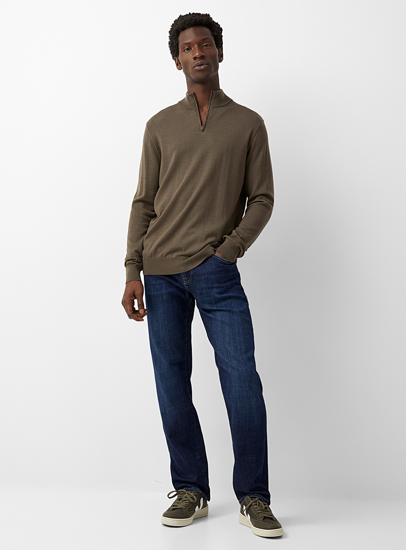 Mavi Dark Blue Zach SuperMove organic cotton jean Straight fit for men
