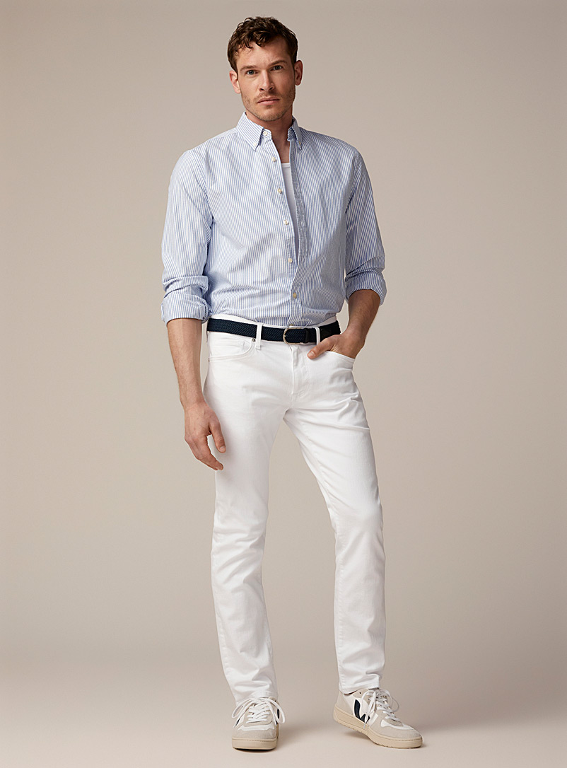 Mavi White Pure white SuperMove Marcus jean Straight, slim fit for men