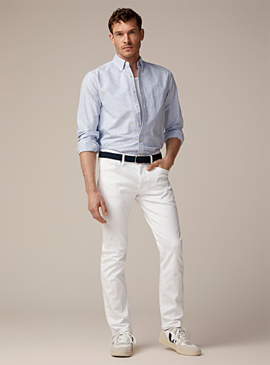 Mavi White Pure white SuperMove Marcus jean Straight, slim fit for men