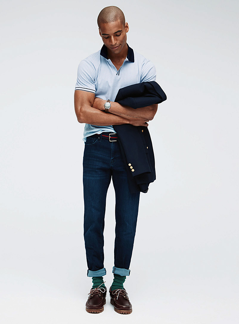 Mavi: Le jean athlétique Steve SuperMove indigo Coupe fuselée Bleu foncé - Indigo pour homme