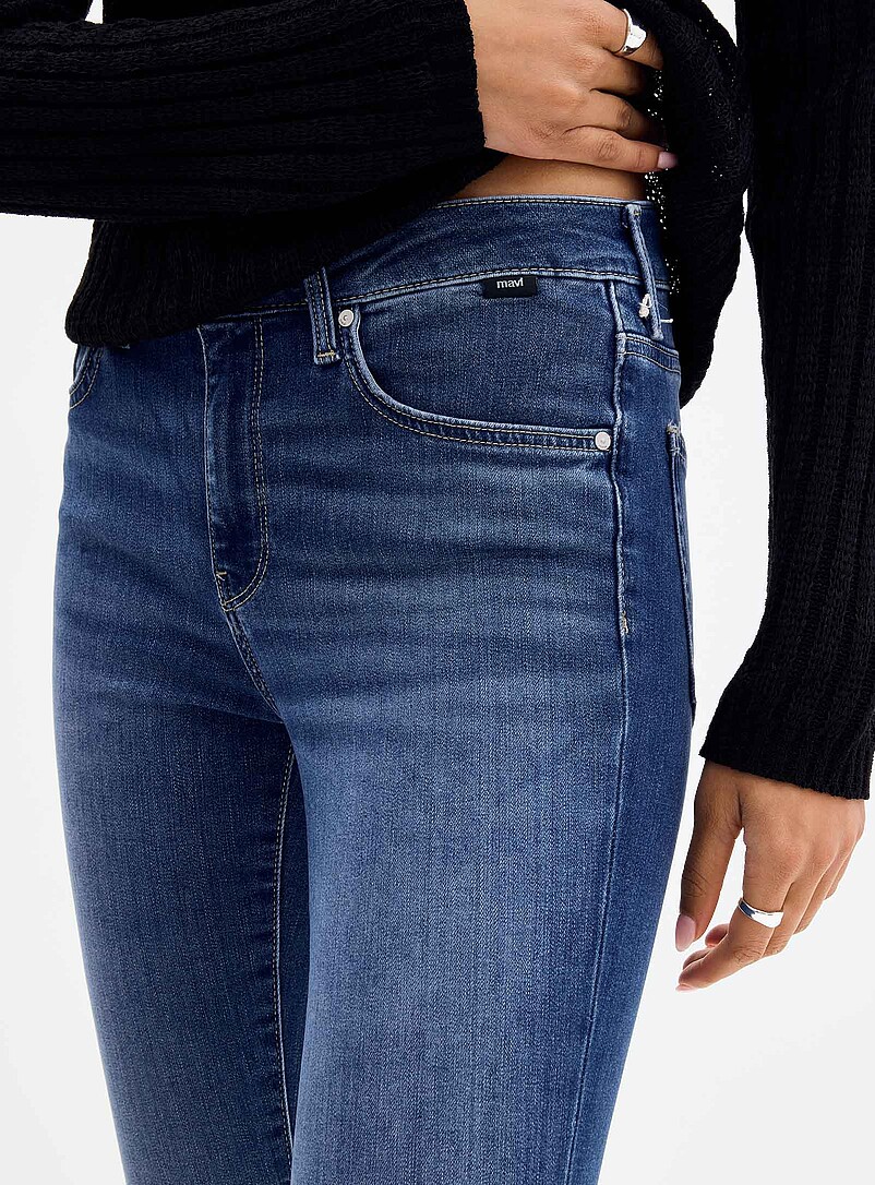 Tess dark-indigo jean Fit: skinny leg, mid-rise waist product image 2