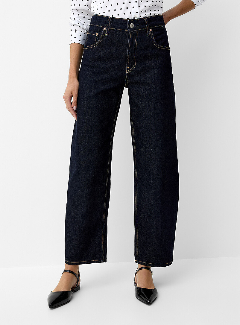 Nica dark indigo jean Fit: Barrel leg, high rise product image 2
