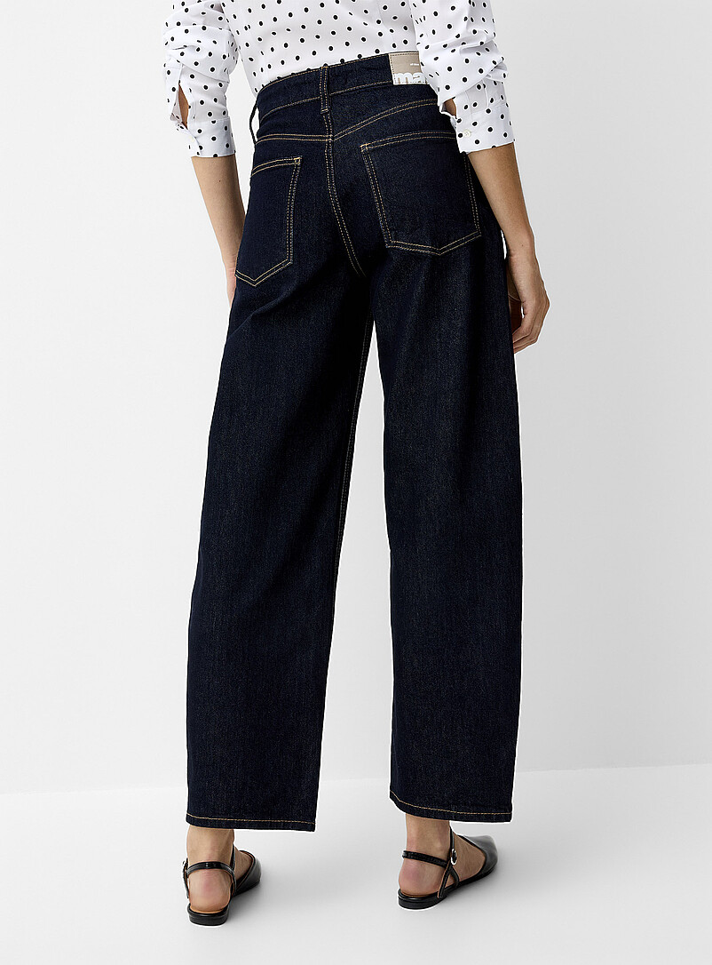 Nica dark indigo jean Fit: Barrel leg, high rise product image 3