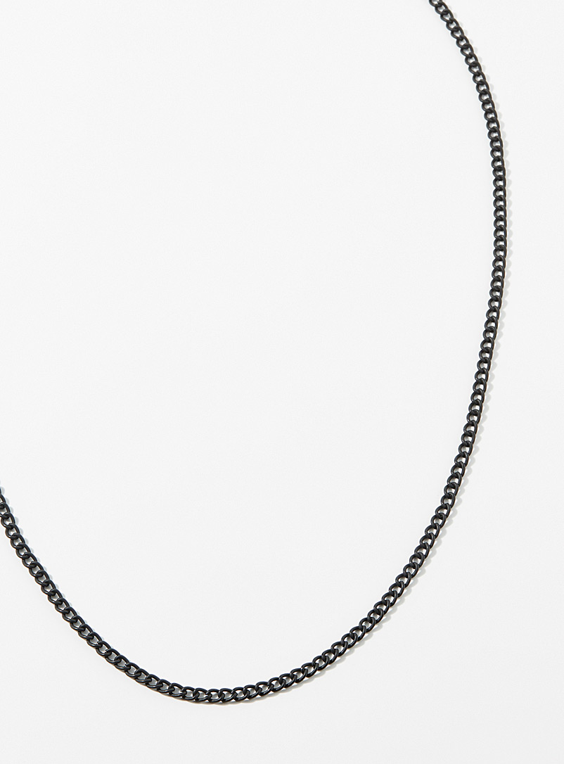 Le 31 Black Long chain necklace for men