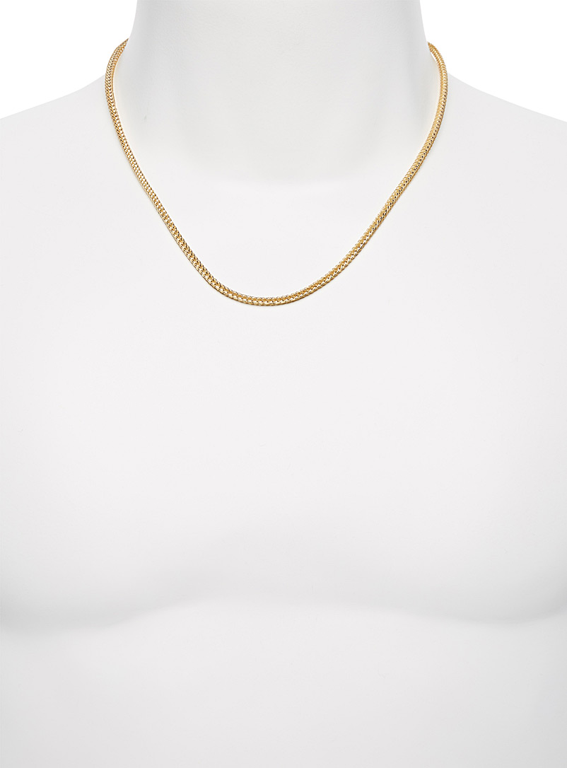 Le 31 Golden Yellow Ultra light chain necklace for men
