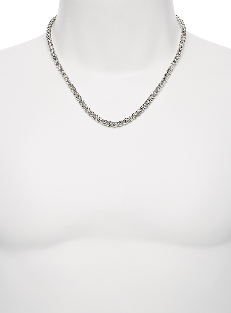 Le 31 Silver Round chain necklace for men