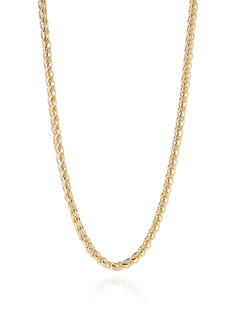 Le 31 Golden Yellow Round chain necklace for men