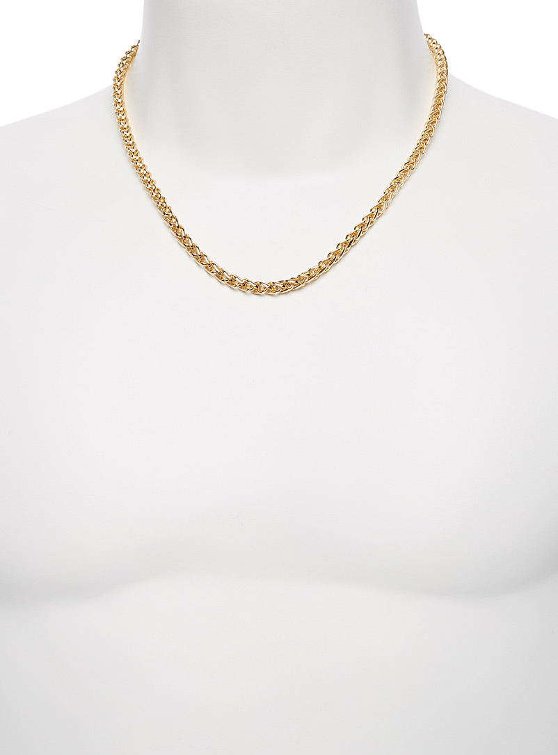 Le 31 Golden Yellow Round chain necklace for men