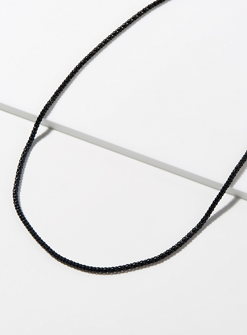 Le 31: Le collier chaîne monochrome Noir pour homme