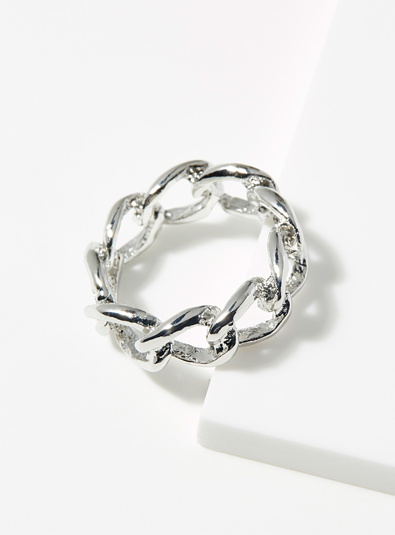 Le 31 Silver Chain ring for men