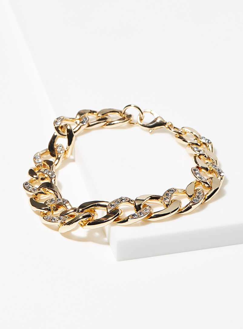 Le 31 Golden Yellow Chunky gemstone-link bracelet for men