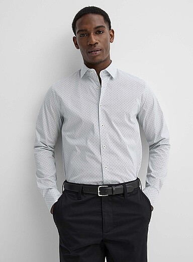 La chemise pois multiples <b>Coupe moderne</b>