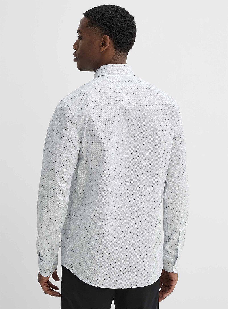 Le 31: La chemise pois multiples <b>Coupe moderne</b> Noir pour homme