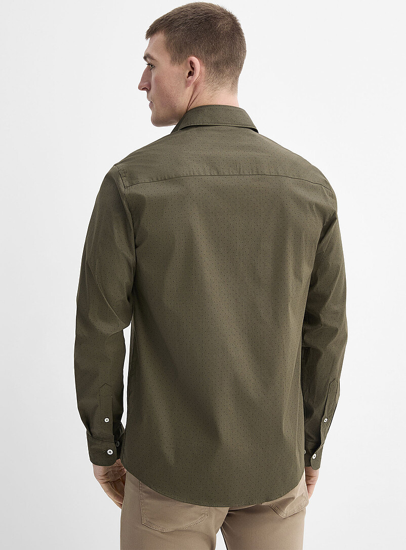 Le 31: La chemise pois multiples <b>Coupe moderne</b> Noir pour homme
