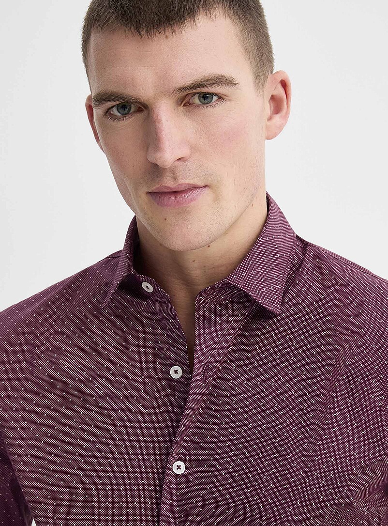 Le 31: La chemise pois multiples <b>Coupe moderne</b> Noir pour homme