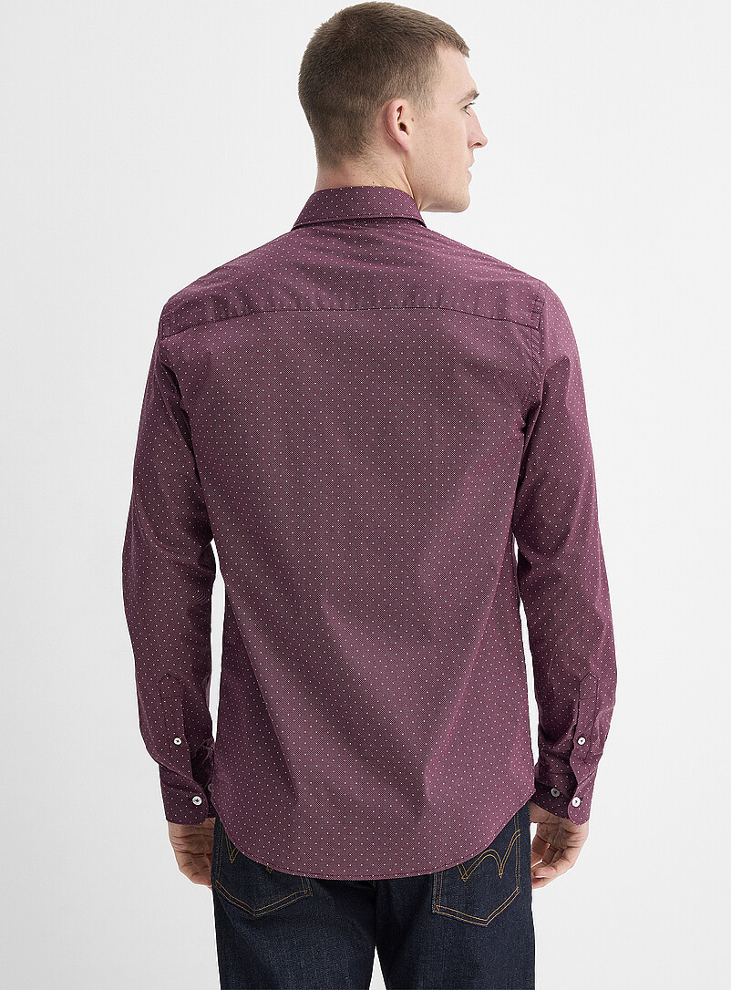Le 31: La chemise pois multiples <b>Coupe moderne</b> Noir pour homme