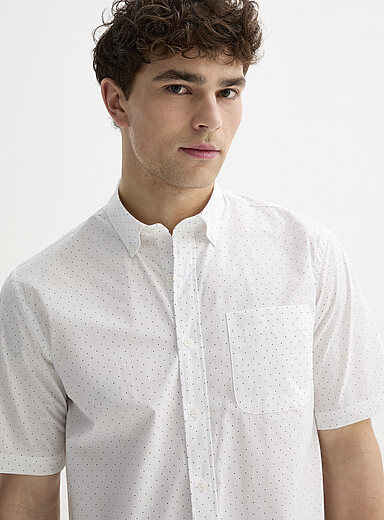 La chemise popeline micropoint <b>Coupe moderne</b>