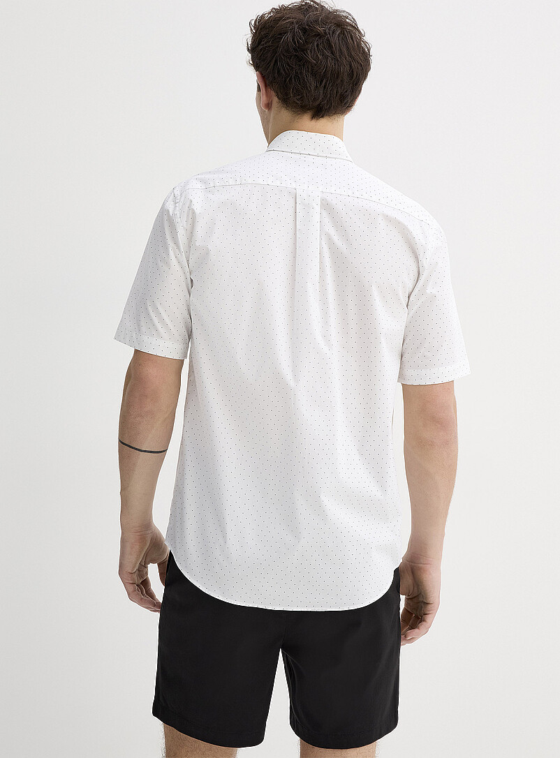 Le 31: La chemise popeline micropoint <b>Coupe moderne</b> Blanc pour homme