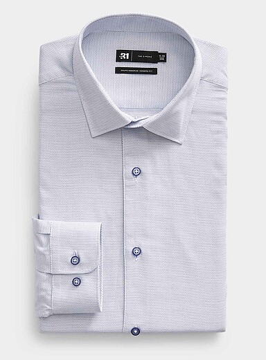 Dotted jacquard shirt <b>Modern fit</b>