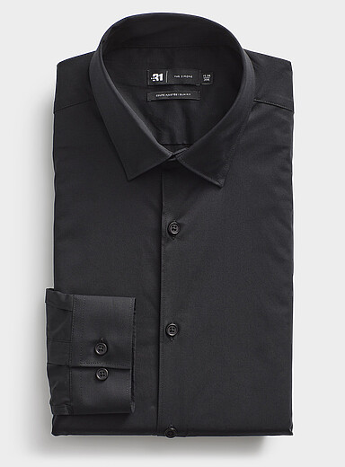 La chemise coton extensible <b>Coupe ajust&eacute;e</b>