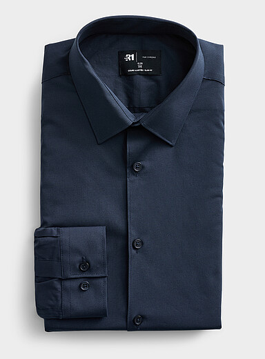 La chemise coton extensible <b>Coupe ajust&eacute;e</b>