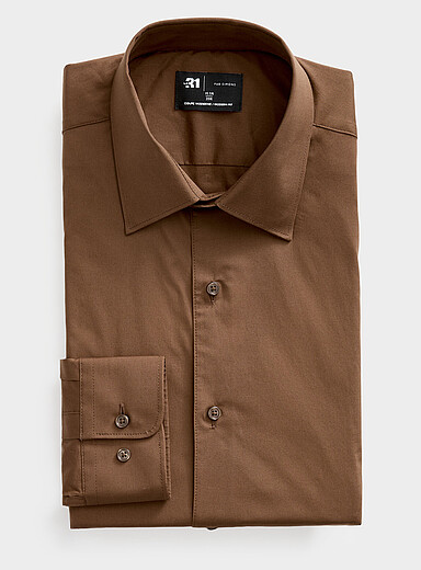 La chemise extensible coton bio <b>Coupe moderne</b>