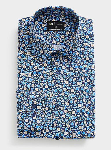 La chemise florale bleue <b>Coupe moderne</b>