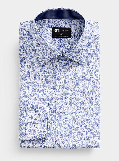 Toile de Jouy pattern shirt <b>Modern fit</b>