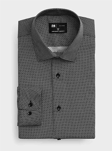 La chemise mini-&eacute;toiles contraste <b>Coupe confort</b>