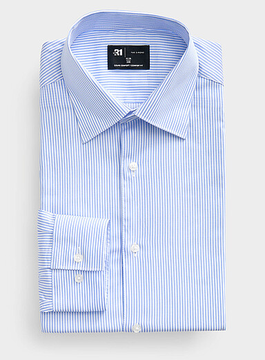 La chemise fines rayures bleues <b>Coupe confort</b>
