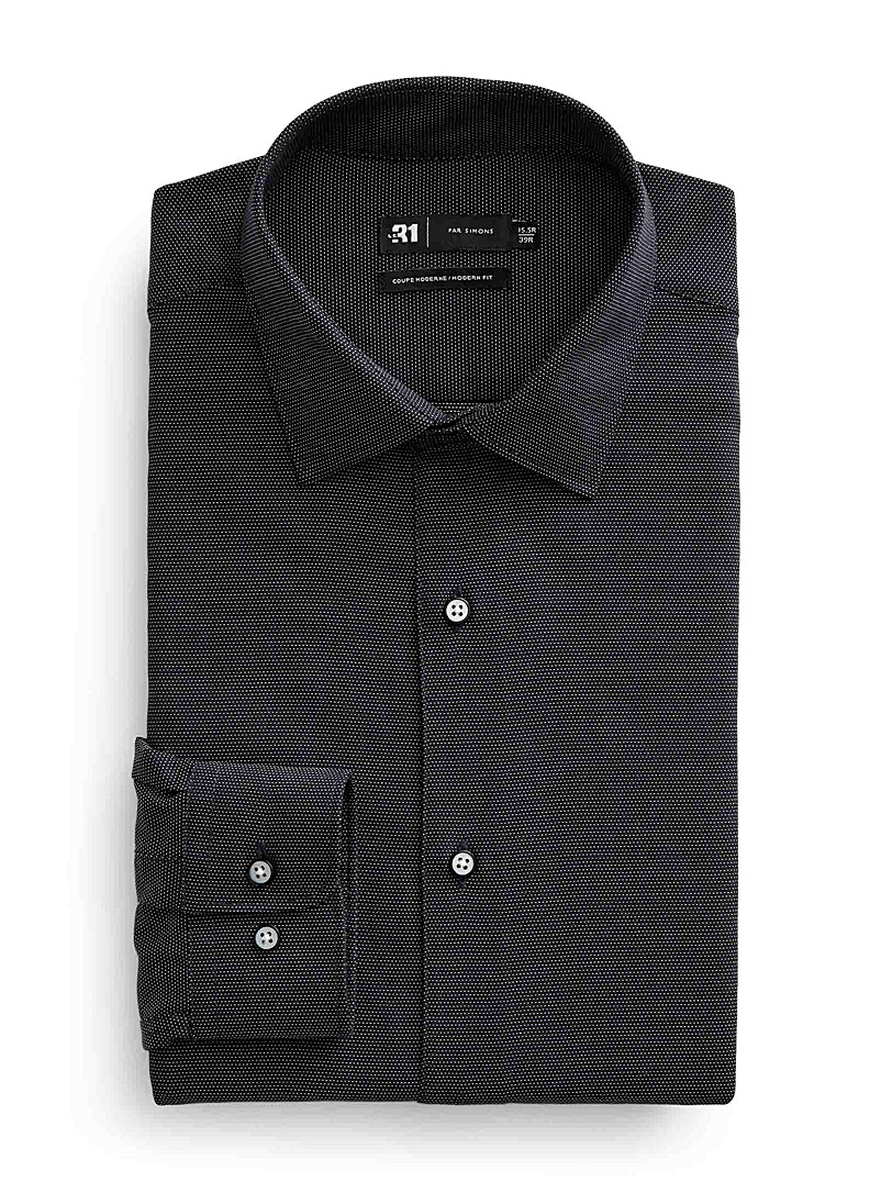 Dotted jacquard shirt Modern fit product image (primary)